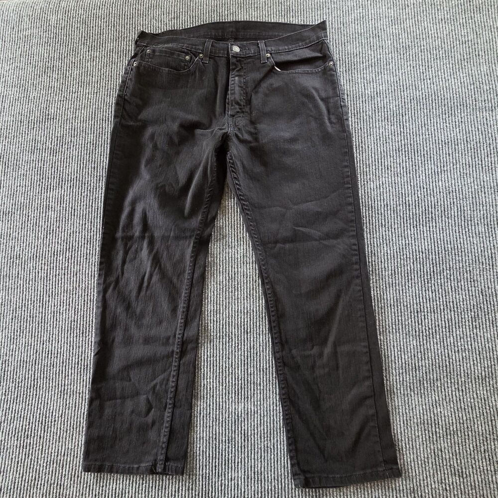 Levi's 559 Relaxed Straight Jeans Mens 36x30 Black Denim Pants Casual Loose EUC